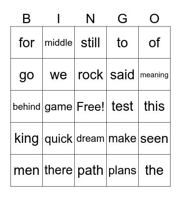 Grade 1 EOY Bingo Card