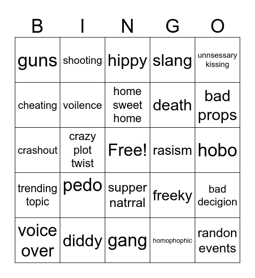 tm Bingo Card