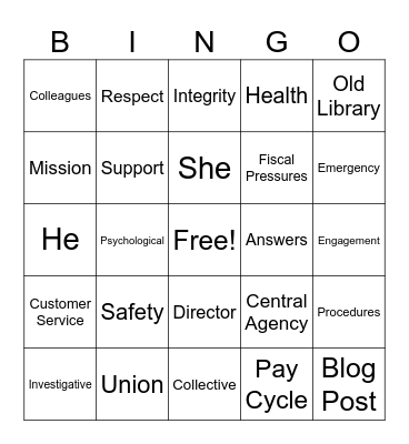 Spring into Action Bingo Card