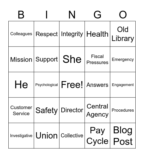 Spring into Action Bingo Card