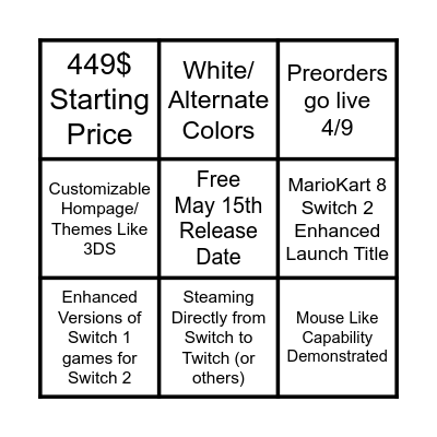 MMO_Bean Switch Direct Bingo Card
