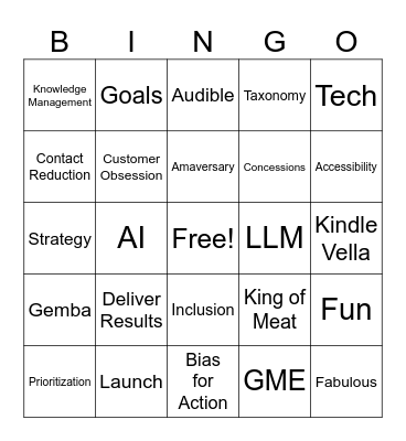 Town Hall Bingo Card