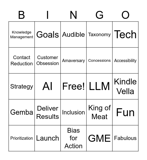 Town Hall Bingo Card