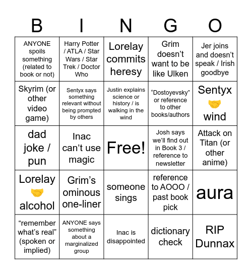 To Burn All Belief Ch 30-33 Bingo Card