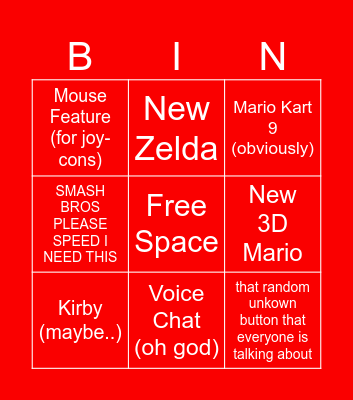 Switch 2 Direct Bingo Card
