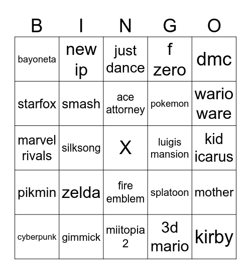 switch 2 trailer Bingo Card