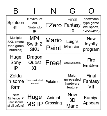 Switch 2 Electric Boo-galoo Bingo Card
