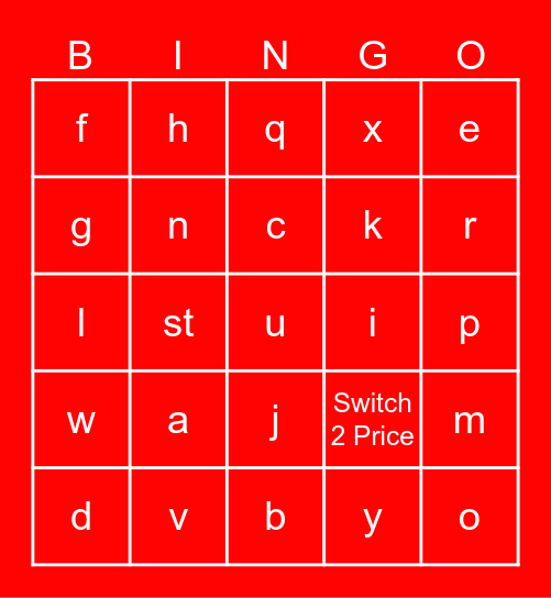 Switch 2 Predictions Bingo Card
