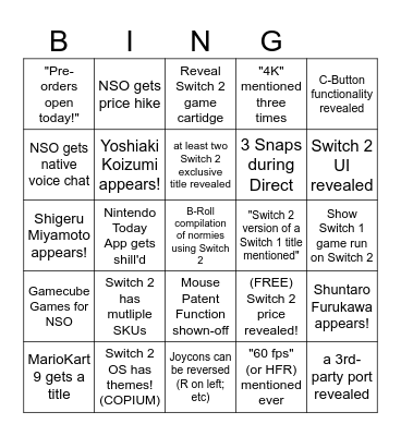 Switch 2 Reveal-All Direct (2025-04-02) Bingo Card