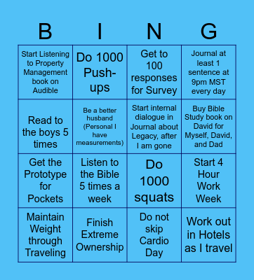Bi-Weekly Bingo Card Bingo Card