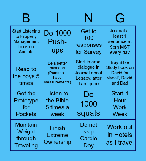 Bi-Weekly Bingo Card Bingo Card