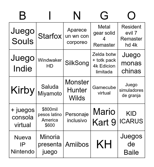 Bingo Direct Bingo Card