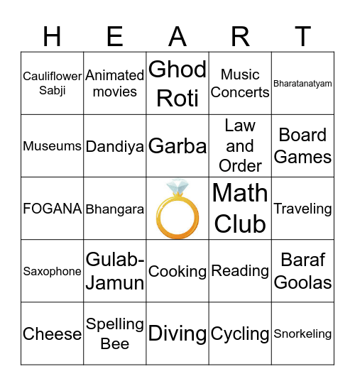 Engagement Bingo Card