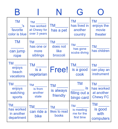 Who's at PHX1? Bingo Card