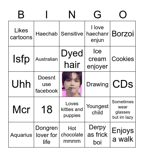 Ollie epic Bingo Card