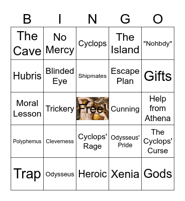 Cyclops Bingo Card