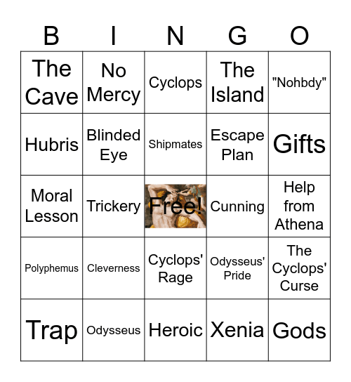 Cyclops Bingo Card