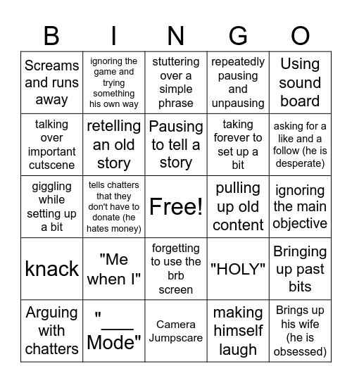 CrashtheWeeb Bingo Card