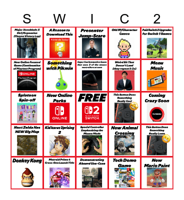 Switch 2 Direct Bingo Card