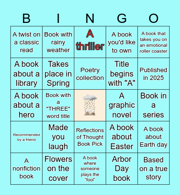 April Book Bingo Card