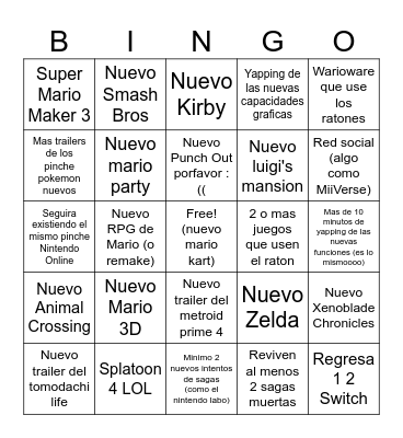 GAY Bingo Card