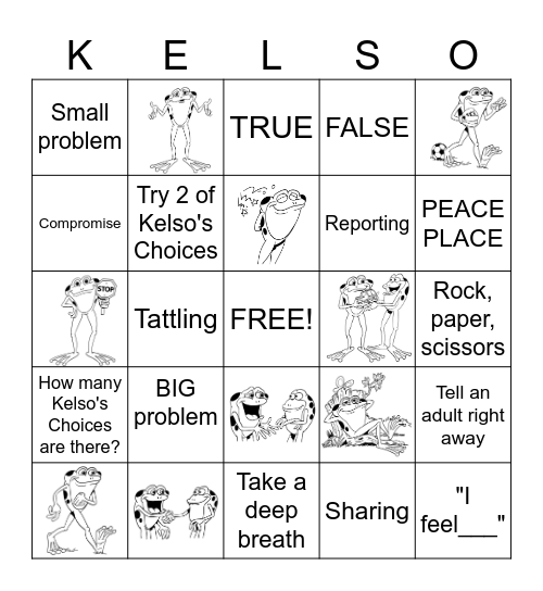 Kelso's Choice Bingo Card