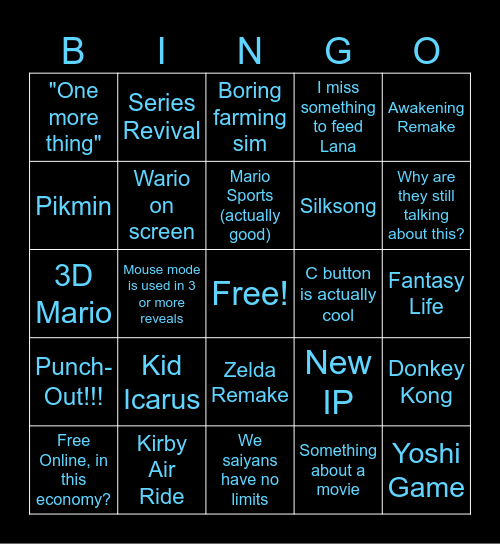 SWITCH 2 DIRECT COPE BINGO Card