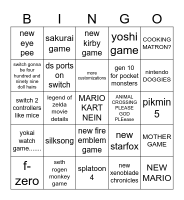 was his naMEO Bingo Card