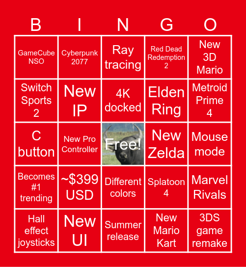 Switch 2 Direct Bingo Card