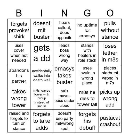 car bingo Card