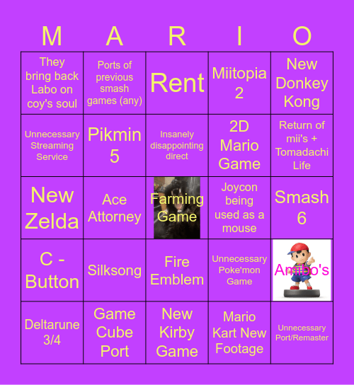 Cuties Direct Bingo Card