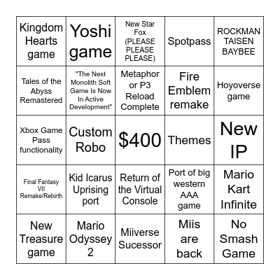 Bingo Card