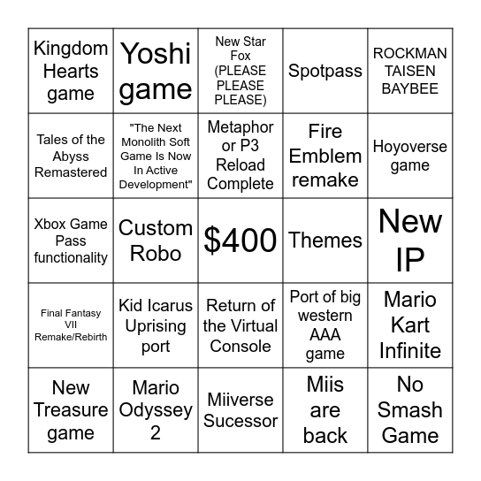 Bingo Card