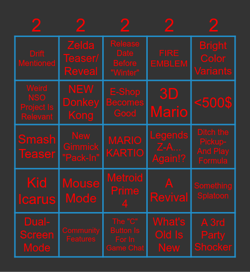 2 Bingo Card