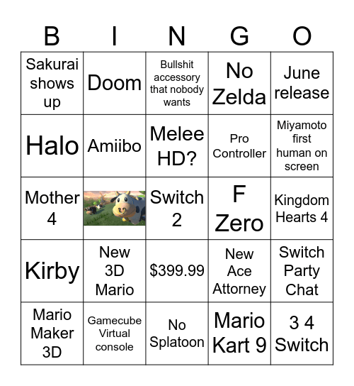 Switch 2 Presentation Bingo Card