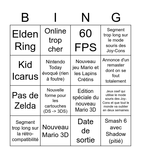 Bingo Switch 2 Bingo Card