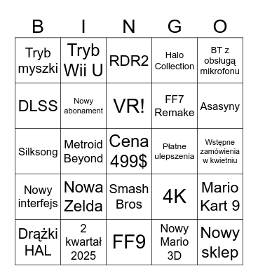 Switch2Direct Bingo Card