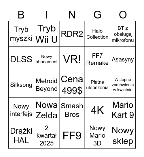 Switch2Direct Bingo Card
