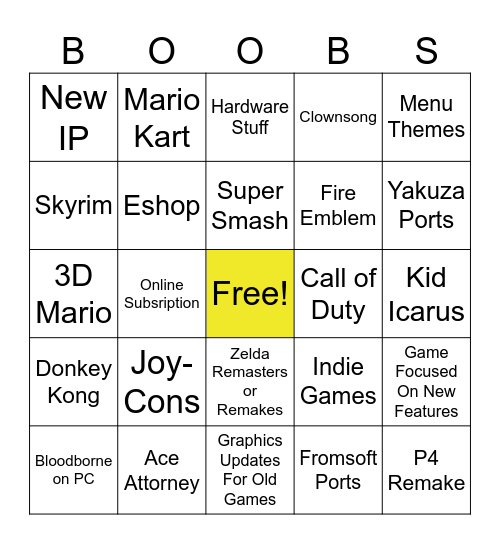 NS2 Bingo Card