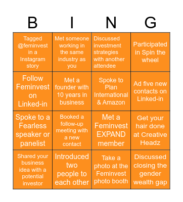 Fearless Stockholm Mingle bingo Card
