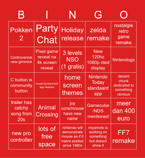 SWITCH 2 DIRECT Bingo Card