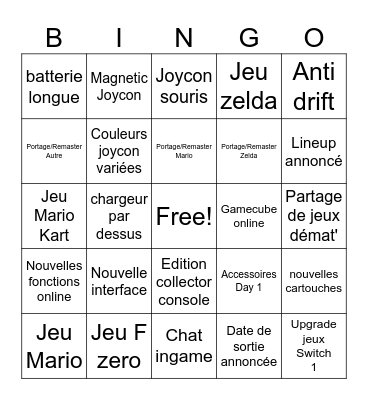 Switch 2 Bingo Card