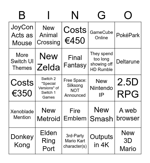 DU Sci-Fi Direct Bingo Card