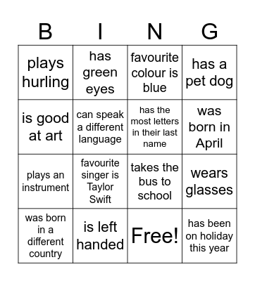 Find Someone Who... Bingo Card