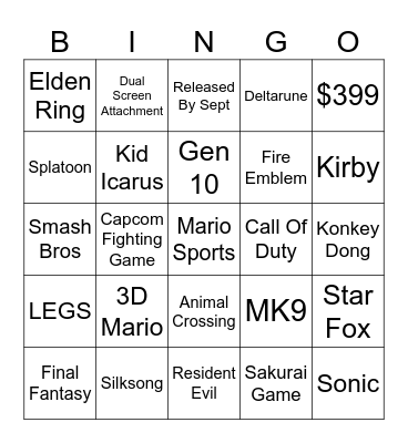 BINTENGO Bingo Card