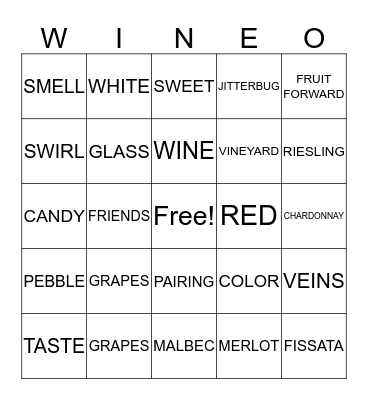 IT'S WINE TIME BINGO Card