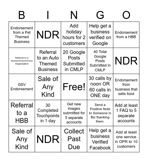 AMSS Bingo Card