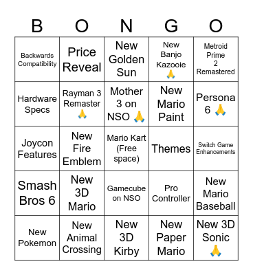 DK BONGO 2 WHEN Bingo Card