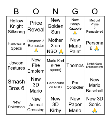 DK BONGO 2 WHEN Bingo Card