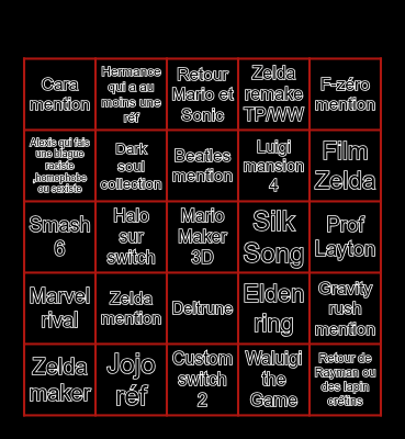 aldrazee bongo Bingo Card